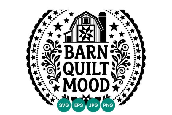 Barn Quilt Mood Black White Vector