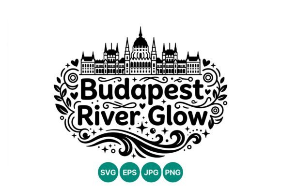 Budapest River Glow Vector Art