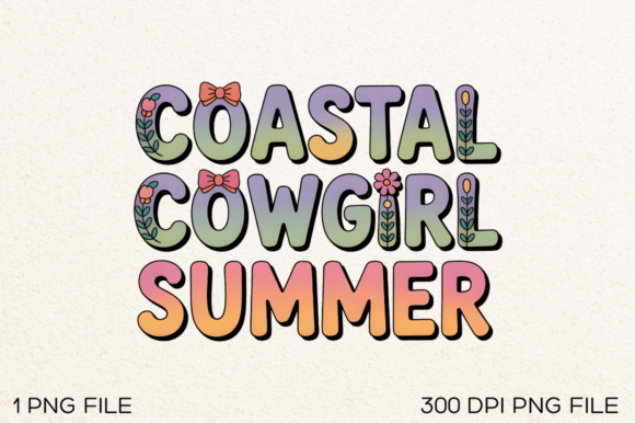Coastal Cowgirl Summer PNG Design