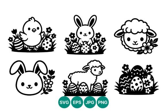 Cute Easter Animal Vector Art