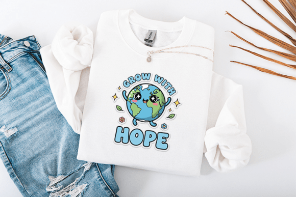 Grow with Hope Cute Earth Day Design