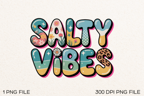 Salty Vibes PNG Design